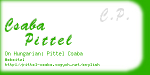 csaba pittel business card